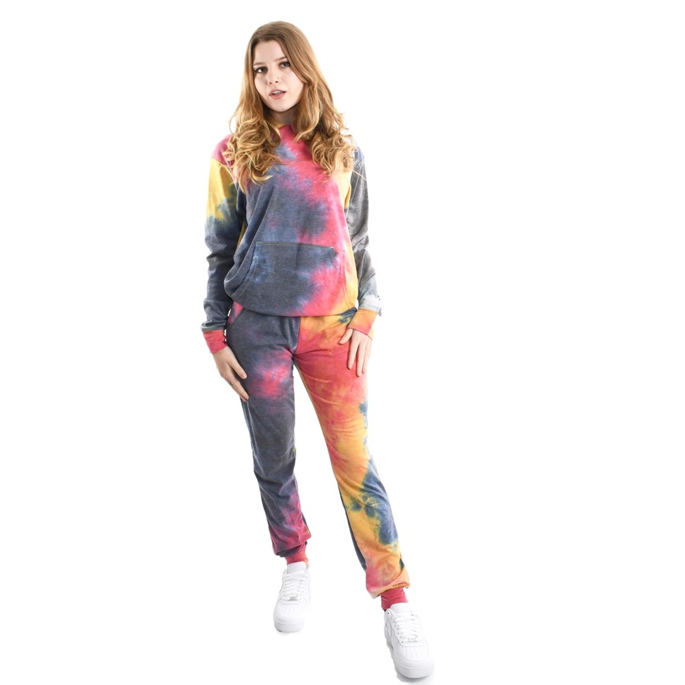 Tie dye hoodie set French terry soft comfy